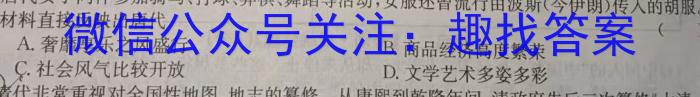 2024届湖北省部分名校高三新起点8月联考历史