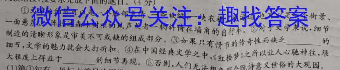 河北省高碑店市2023-2024学年度第一学期第一次阶段性教学质量监测（初三）/语文