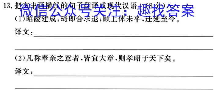 广西省2024届高三三新学术联盟10月联考语文