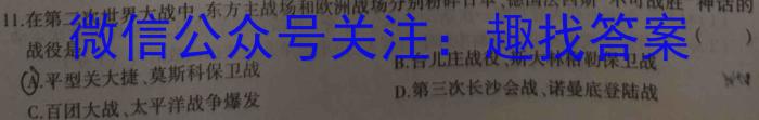 广西省2024届高三试卷9月联考(铅笔 GX)历史