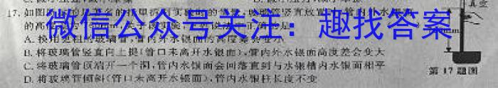 山西省2024届九年级阶段评估（一）【1LR】z物理