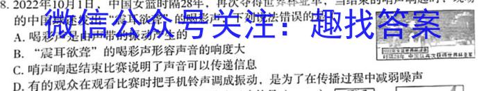 山西省2023-2024学年度九年级阶段评估（A）l物理