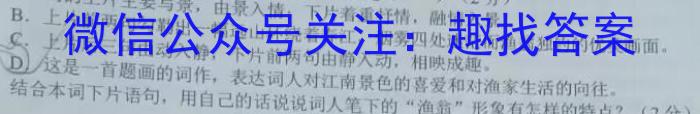 安徽省2023年九年级万友名校大联考教学评价一语文