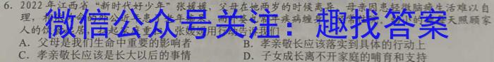陕西省2024届高三阶段性检测卷(三)3(24156C)政治试卷d答案