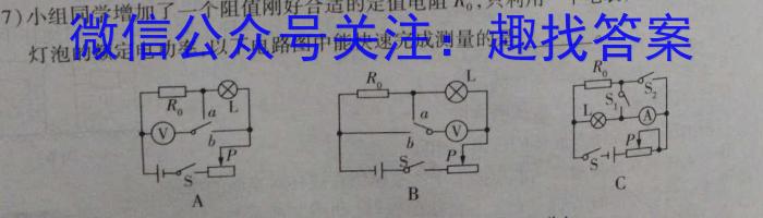 ［开学考］九师联盟2023-2024学年高三教学质量检测（LG）l物理