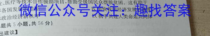 江西省2023-2024学年度九年级阶段性练习（三）政治~