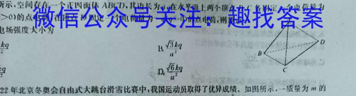 智慧上进·2024届高三总复习双向达标月考调研卷（一）l物理