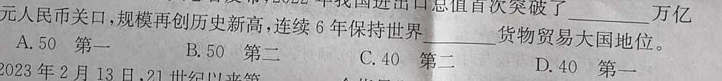 2024年湖南省普通高中学业水平合格性考试高二仿真试卷(专家版四)思想政治部分
