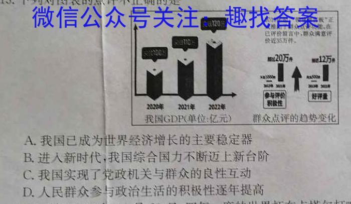 ［四川大联考］四川省2024届高三年级9月联考政治试卷d答案