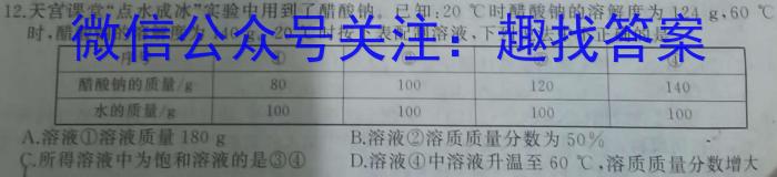 3广东省东莞市大朗启东学校2023-2024学年第一学期八年级开学测试卷化学