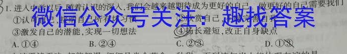 河北省2023-2024学年九年级第一学期第一阶段质量评价政治~