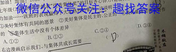 陕西省2023-2024学年高中毕业班阶段性测试（一）政治~