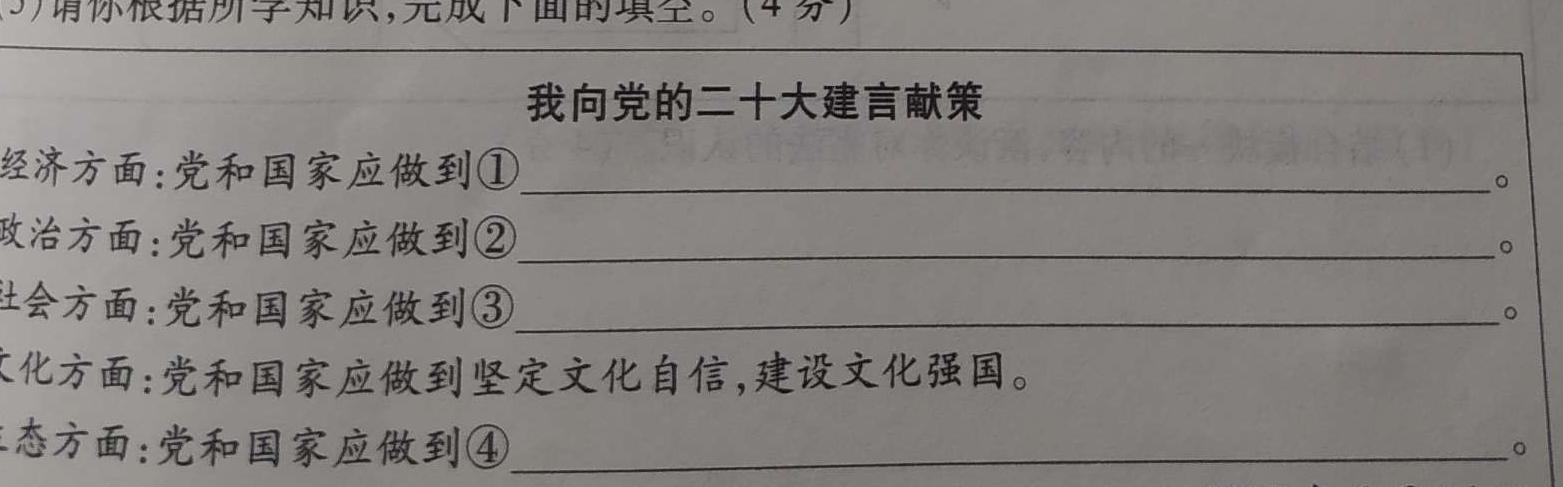 【精品】广东省清远市清城区2025届九年级开学前摸底考试思想政治