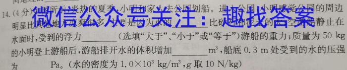 山西省太原市2023年七年级新生学业诊断q物理