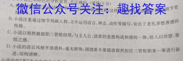 山西省九年级2023-2024学年新课标闯关卷（三）SHX/语文