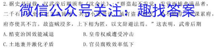 河南省教育研究院2024届新高三8月起点摸底联考地理试卷及参考答案历史