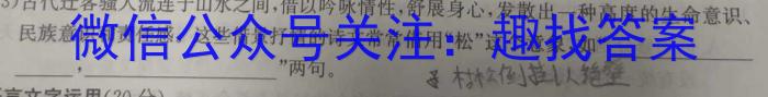 安徽省2023-2024学年度第一学期高二9月考试（4044B）语文