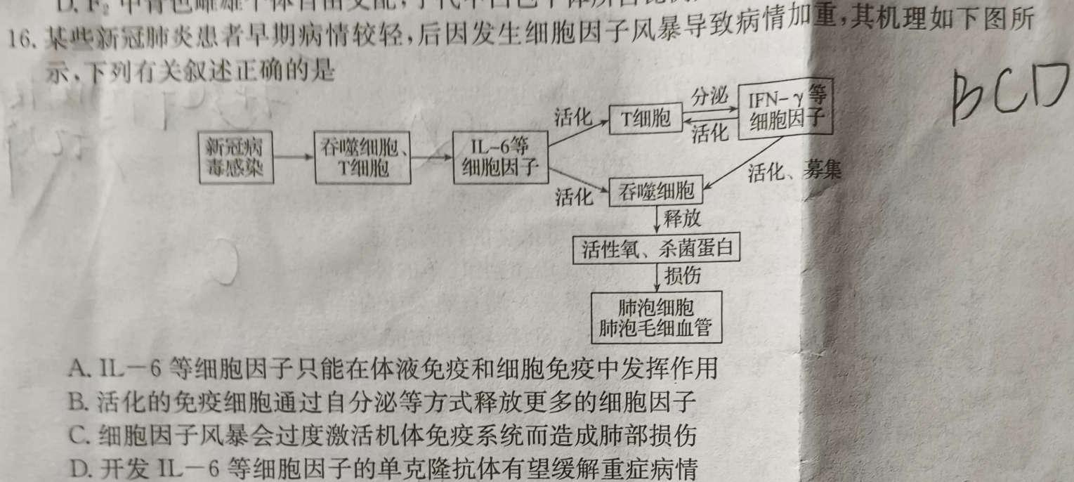 河南省郑州市第二初级中学2023-2024学年上学期九年级开学检测生物