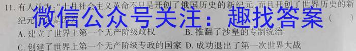 云南师范大学实验中学昆明湖校区2023-2024学年上学期初2024届开学学情检测历史