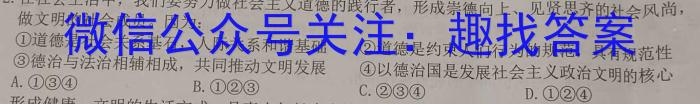 河北九年级2023-20234学年新课标闯关卷（五）HEB政治~