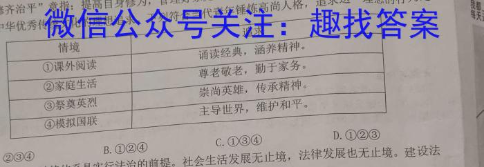 2024届高三12月大联考（新高考7省联考·新教材）政治y