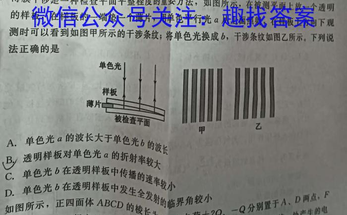 安徽省2024届九年级阶段评估（一）【1LR】z物理