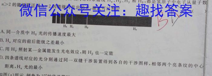 2023学年第一学期浙江省七彩阳光新高考研究联盟返校联考物理.