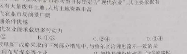 24届高三年级TOP二十名校调研考试一.地理