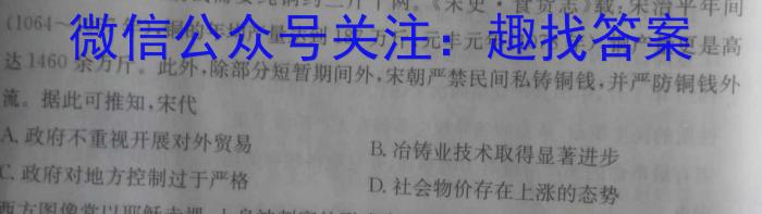 全国大联考2024届高三第二次联考（新高考Y）历史