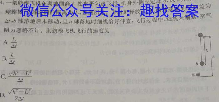 邕衡金卷 名校联盟南宁三中 柳州高中2024届第一次适应性考试物理.