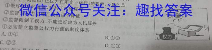 安徽省2023-2024学年高二年级上学期阶段检测联考(24004B)政治~