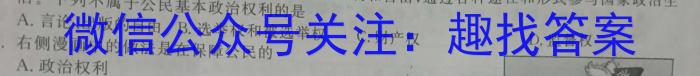 云南师范大学实验中学昆明湖校区2023-2024学年上学期初2024届开学学情检测政治试卷d答案