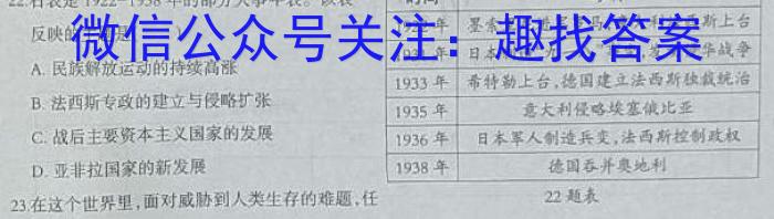 河北省2024届高三年级开学检测（9月）历史试卷