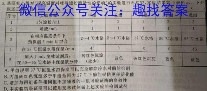 2024届新高考模拟检测卷XKB(二)生物