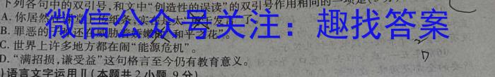 安徽省2024届高三10月质量检测卷语文