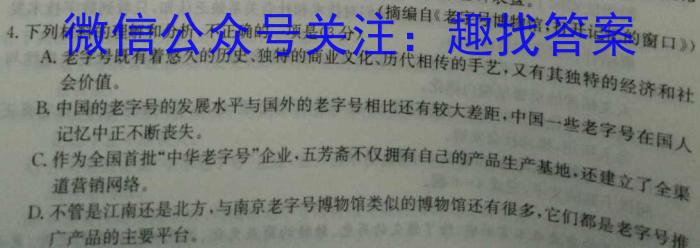 吉林省长春市2023年绿园区七年级新生入学能力达标水平测查语文