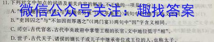 衡水金卷先享题2023-2024高三一轮复习40分钟单元检测卷(广西专版)(2)语文