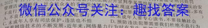 陕西省2024届九年级教学质量检测B政治~