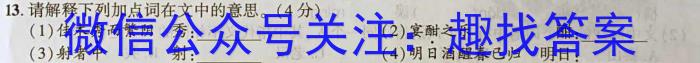 2024届陕西省高三年级8月联考语文