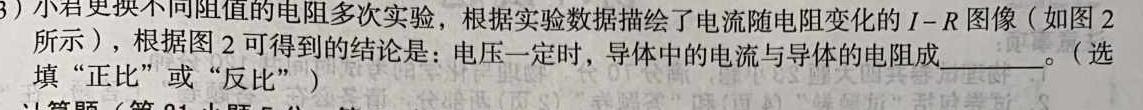 2024届安徽T12教育九年级第一次调研模拟卷-物理