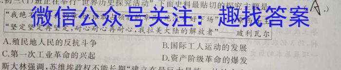 九师联盟 2024届8月高三开学考(新教材-L)历史