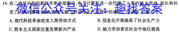 2024届高考滚动检测卷 新教材(二)历史