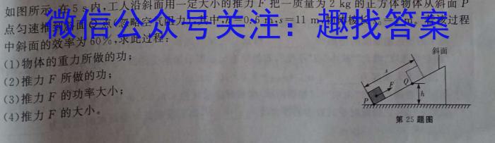2024届全国高考分科调研模拟测试卷 老高考(一)物理.