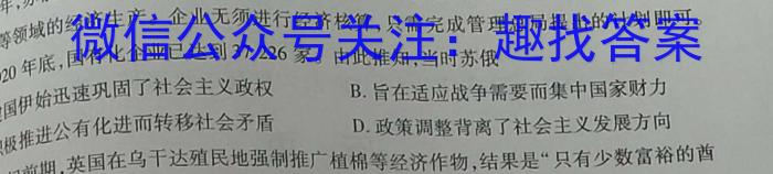 2024届高考滚动检测卷 新教材(五)历史