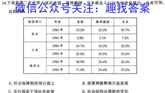 吉林省2022-2023学年高二期末考试(3525B)历史