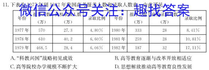 2024届分科综合检测卷(六)历史