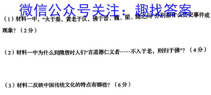 2024届分科综合检测卷(四)历史