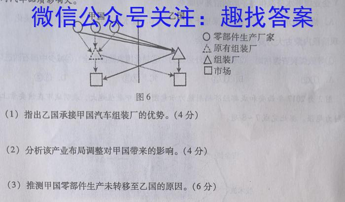 2024届名师原创分科模拟 新S4(一)地理.