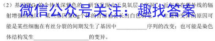 衡水金卷先享题2023-2024高三一轮40分钟复*单元检测卷 新教材三生物试卷答案