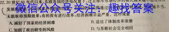 2024届分科综合检测卷(三)&政治